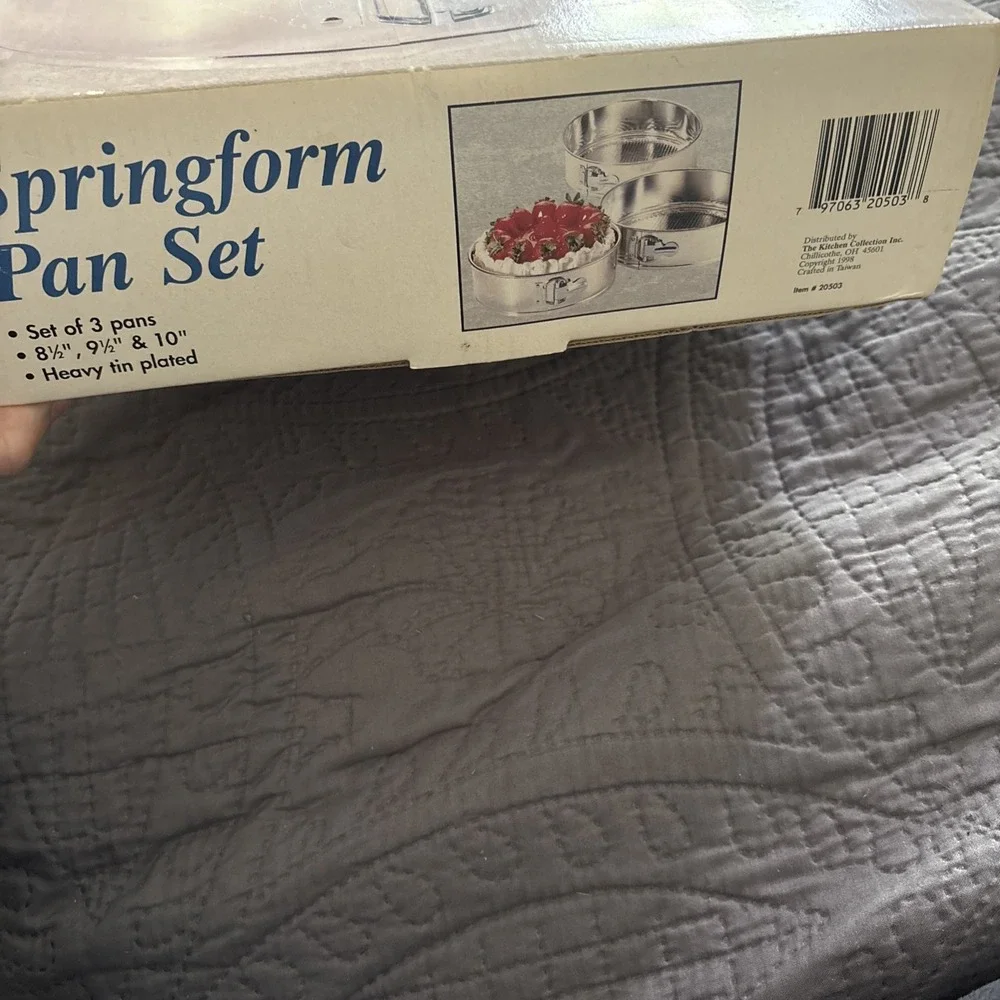 Set Of 3 Springform Pan Set Cheesecake Pans Baking Robinson Design Group UNUSED!